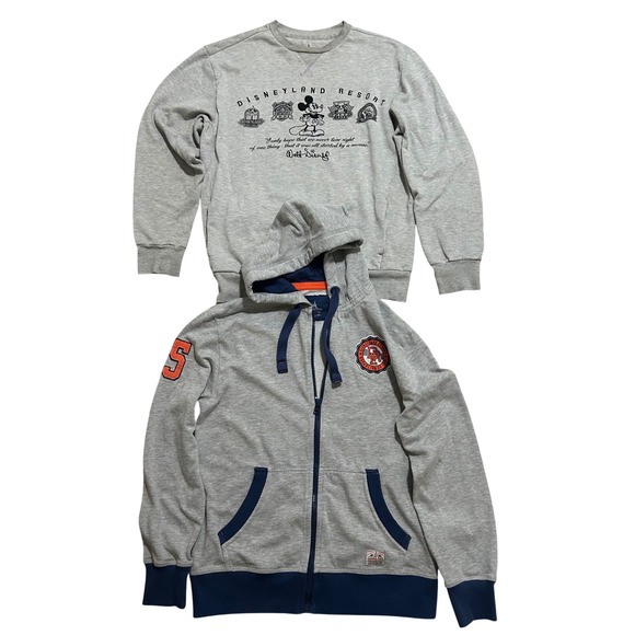 Disney Other - Disney Parks Mens Sweatshirt Bundle Disneyland Resort Mickey Mouse Hoodie Crew M
